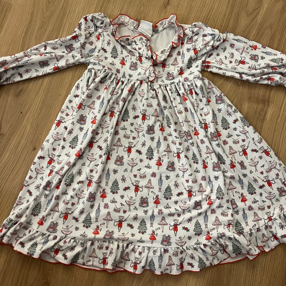 Nutcracker print butterknit dress girls size 8